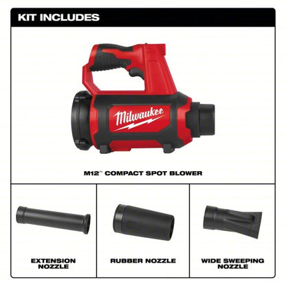 Battery-Powered Handheld Leaf Blower: M12™ REDLITHIUM™, 175 cfm Max. Air Flow, 2 Speeds