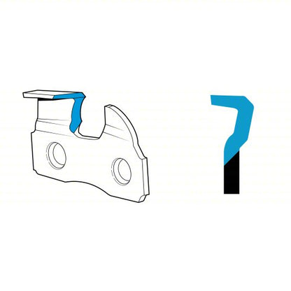 Chainsaw Bar and Chain: 14 in Compatible Bar Lg, 3/8 in, 0.05 in Gauge, 52 Links