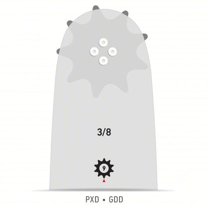 Chainsaw Bar and Chain: 20 in Compatible Bar Lg, 3/8 in, 0.05 in Gauge, 70 Links