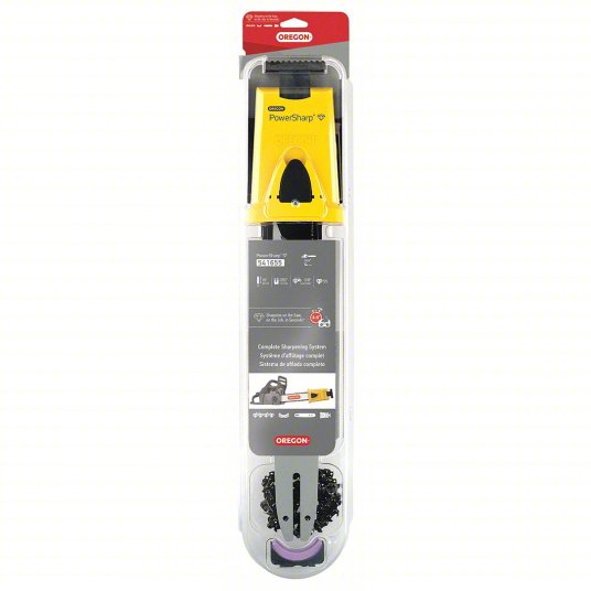 Chainsaw Sharpener Starter Kit: 16 in Compatible Bar Lg, 3/8 in, 0.5 in Gauge, 55 Links