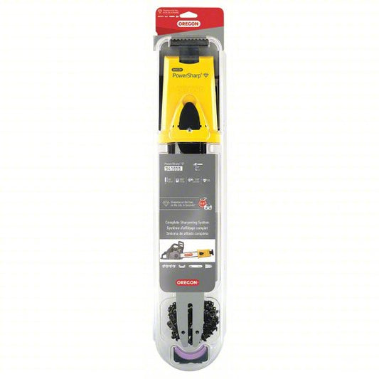 Chainsaw Sharpener Starter Kit: 16 in Compatible Bar Lg, 3/8 in, 0.5 in Gauge, 55 Links