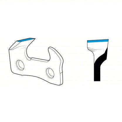 Chainsaw Sharpener Starter Kit: 16 in Compatible Bar Lg, 3/8 in, 0.5 in Gauge, 55 Links