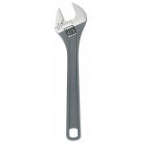 CHANNELLOCK Adjustable Wrench: Alloy Steel, Black Phosphate, 4 in Overall Lg, 1/2 in Jaw Capacity