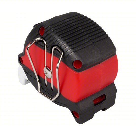 Magnetic Tape Measure: Inch, Magnetic Single Hook Tip, Plastic, 12 - 24 ft, Wide Blade