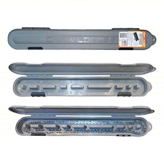 Chainsaw Chain Case: For use with: 6 to 20 in Chains, Polypropylene/Stainless Steel