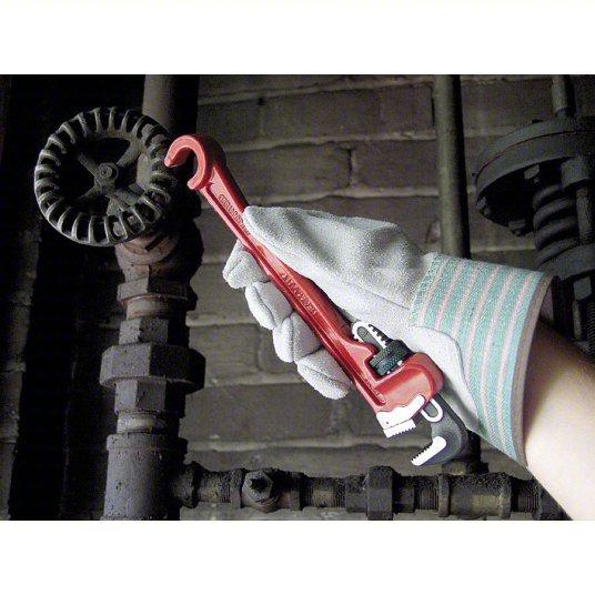 I-Beam Wrench Alloy Steel, 1 in Jaw Capacity, Serrated, 10 in Overall Lg, I-Beam