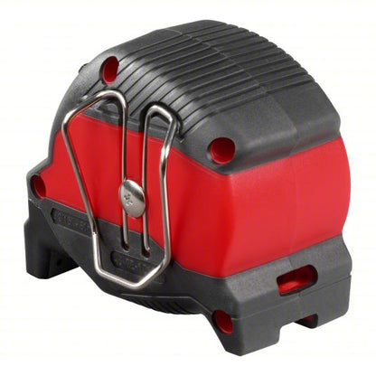 Magnetic Tape Measure: Inch, Magnetic Single Hook Tip, Plastic, 16 ft, 12 - 24 ft, 1/16 in