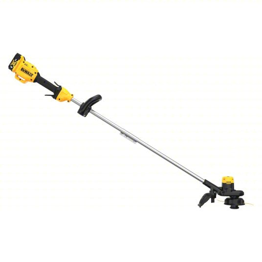 Battery-Powered String Trimmer Kit: 13 in Cutting Wd, Straight Shaft, 38 in Shaft Lg, 4.0 Ah