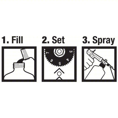 Handheld Sprayer: Spot, 1/4 gal Tank, Poly Tank, 25 ft Max Spray Distance, 40 psi, Adj Nozzle