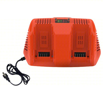 Charger: ECHO, For Li-ion Battery Chemistry, For 56V Battery Volt, (2) 56V, Rapid, Simultaneous