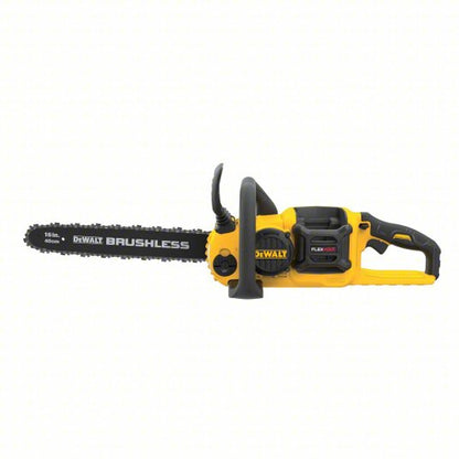 Battery-Powered Chainsaw: 16 in Bar Lg, Rear Handle, Auto Chain Oiler, 60 V, Battery-Powered