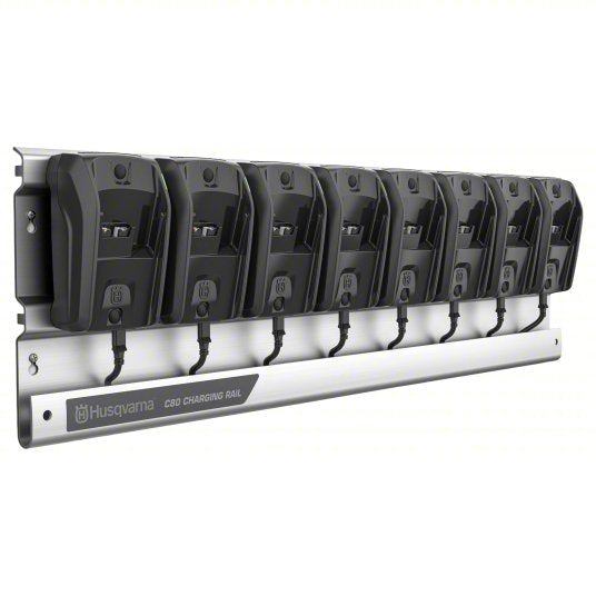 Rail Charger: Husqvarna, For Li-ion Battery Chemistry, For 40V Battery Volt, (8) 36v, Std, 100-240v