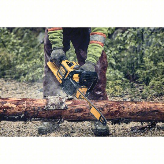 Battery-Powered Chainsaw: 16 in Bar Lg, Rear Handle, Auto Chain Oiler, 60 V, Battery-Powered