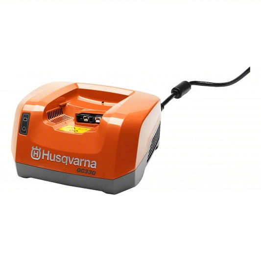 Charger: Husqvarna, For Li-ion Battery Chemistry, For 36V Battery Volt, (1) 36V, Rapid, 100-240V