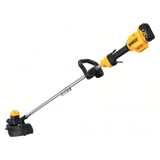 Battery-Powered String Trimmer Kit: 13 in Cutting Wd, Straight Shaft, 38 in Shaft Lg, 4.0 Ah