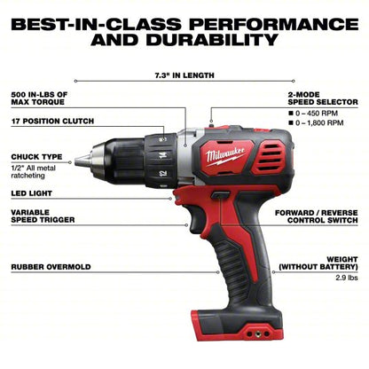 Cordless Tool Combination Kit: 2 Tools, Drill/Impact Driver, 18 V DC Volt, M18™, M18™