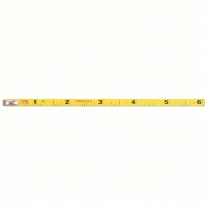 Key Chain Tape Measure: Inch, Nonmagnetic Single Hook Tip, Chromed Plastic, 3 ft, Silver