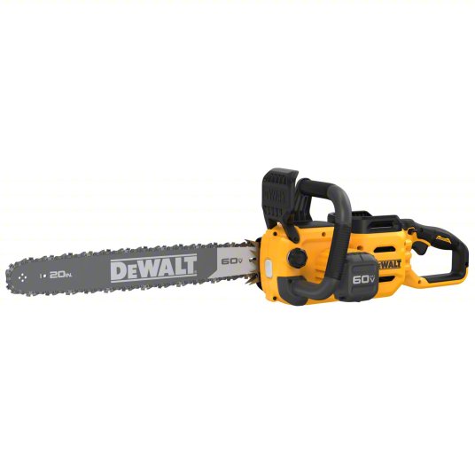 Battery-Powered Chainsaw: 20 in Bar Lg, Rear Handle, Auto Chain Oiler, 60 V, 50.2 cc