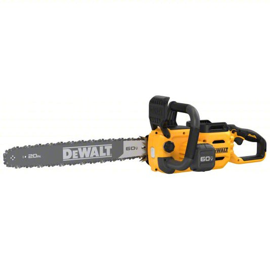 Battery-Powered Chainsaw: 20 in Bar Lg, Rear Handle, Auto Chain Oiler, 60 V, 50.2 cc