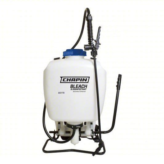 Backpack Sprayer: For Bleach and Disinfecting, Mix-in-Tank, 4 gal Tank Capacity