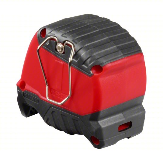 Wide Blade Tape Measure: Inch, Nonmagnetic Single Hook Tip, Metal/Stainless Steel, 1/16 in