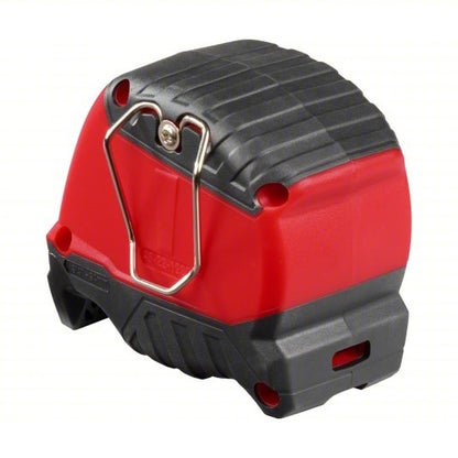 Wide Blade Tape Measure: Inch, Nonmagnetic Single Hook Tip, Metal/Stainless Steel, 1/16 in