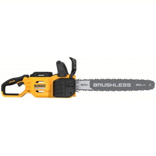 Battery-Powered Chainsaw: 20 in Bar Lg, Rear Handle, Auto Chain Oiler, 60 V, 50.2 cc