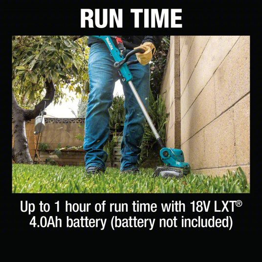 Battery-Powered String Trimmer: 10 1/4 in Cutting Wd, Telescoping Shaft, Not Capable, 4.0 Ah
