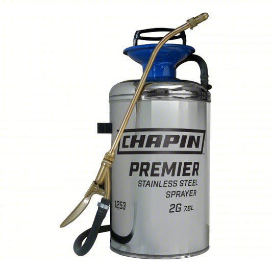 Handheld Sprayer: Spot, 2 gal Tank, Stainless Steel Tank, 25 ft Max Spray Distance, 60 psi