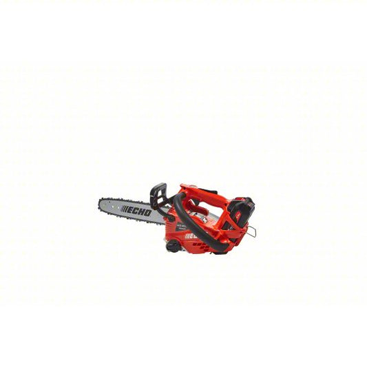 Battery-Powered Chainsaw: 12 in Bar Lg, Top Handle, Adj Chain Oiler, 50.4 V, 25.4 cc