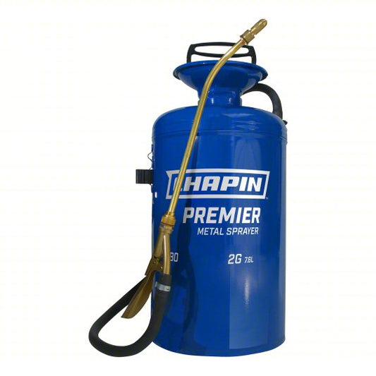 Handheld Sprayer: Spot, 2 gal Tank, Steel Tank, 25 ft Max Spray Distance, 60 psi, Adj Nozzle