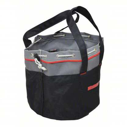 Bucket Bag: 9 in W x 8 in H x 9 in L, Black, Canvas, 0 Pockets, Open Top