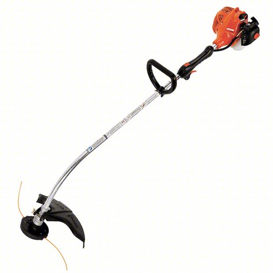 Gas-Powered String Trimmer: 16 in Cutting Wd, Curved Shaft, 48 in Shaft Lg, Not Capable, Std