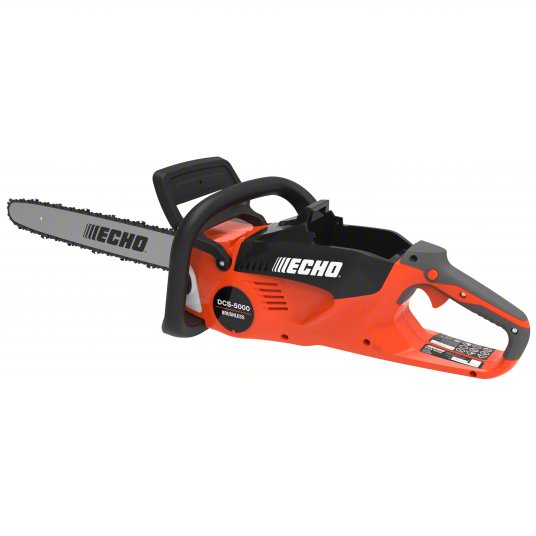 Battery-Powered Chainsaw Kit: 18 in Bar Lg, Rear Handle, Auto Chain Oiler, 56 V, 40 cc