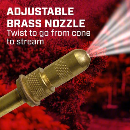 Handheld Sprayer: Spot, 2 gal Tank, Steel Tank, 25 ft Max Spray Distance, 60 psi, Adj Nozzle