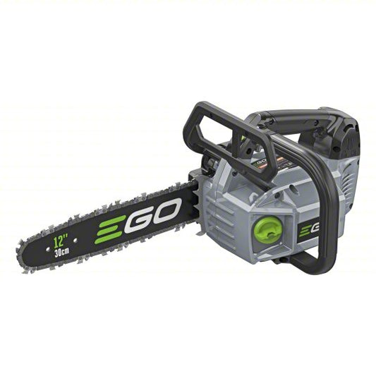 Battery-Powered Chainsaw: 12 in Bar Lg, Top Handle, Auto Chain Oiler, 56 V, Includes: Tool Only