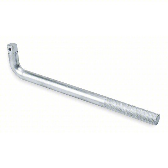 L-Handle Ratchet Bar 3/4 in Drive, 16 in Lg, Knurled Grip, Alloy Steel, Satin
