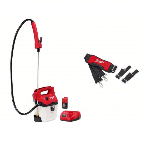 Sprayer Kit: 1 gal Tank, Poly Tank, 17 ft Max Spray Distance, 80 psi, Adj Nozzle, 10-20 ft