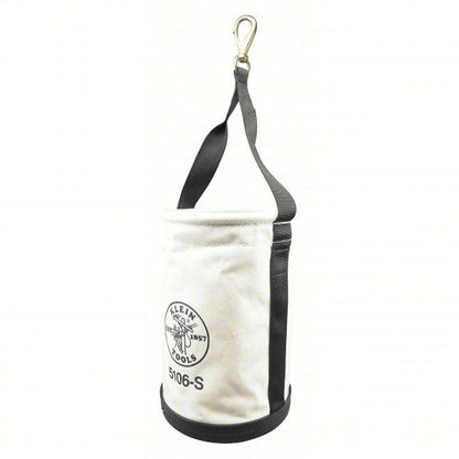 Bucket Bag: 14 in H, Off-White, Canvas, 0 Pockets, Open Top