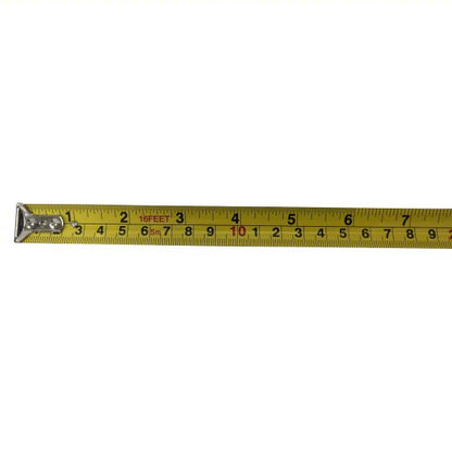 Tape Measure: Inch/Metric, Nonmagnetic Single Hook Tip, Plastic with Rubberized Grip, Auto