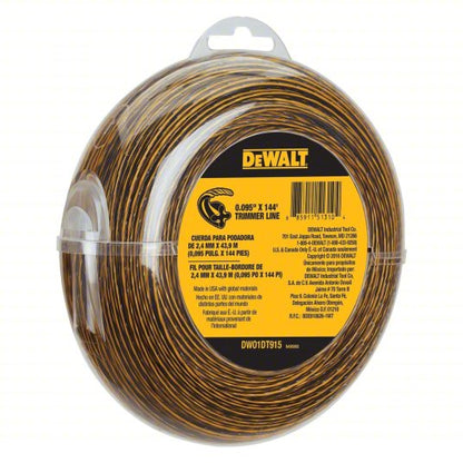 String Trimmer Line: 0.095 in Dia, 144 ft Overall Lg, 51 to 250 ft