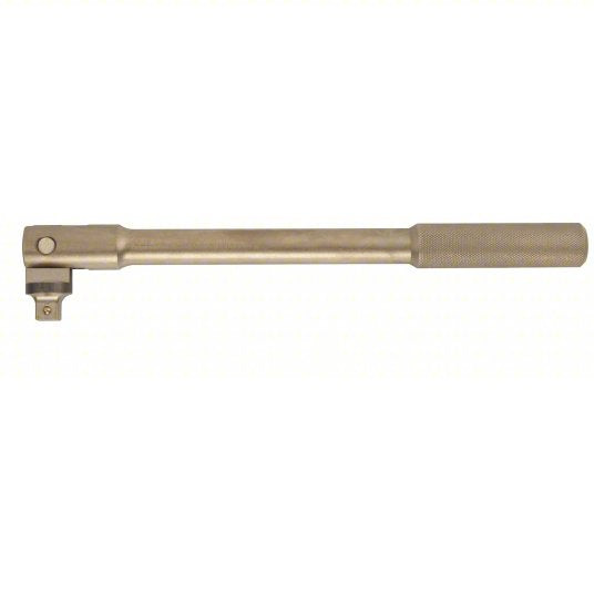 Breaker Bar: 3/4 in Drive, 18 in Lg, Non-Slip Grip, Aluminum Bronze, Unfinished