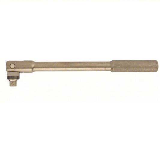 Breaker Bar: 3/4 in Drive, 18 in Lg, Non-Slip Grip, Aluminum Bronze, Unfinished