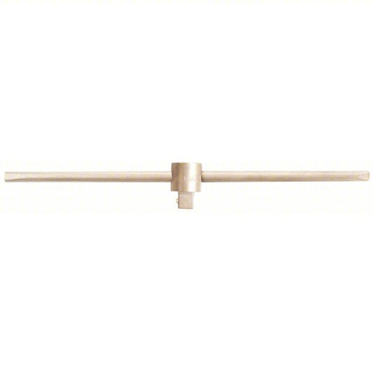 Sliding Bar: 1/4 in Drive, 4 1/2 in Lg, Smooth Grip, Aluminum Bronze, Unfinished