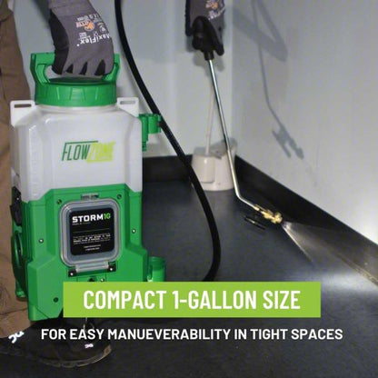 Cordless Handheld Sprayer: Spot, 1 gal Tank, Plastic Tank, 25 ft Max Spray Distance, 60 psi