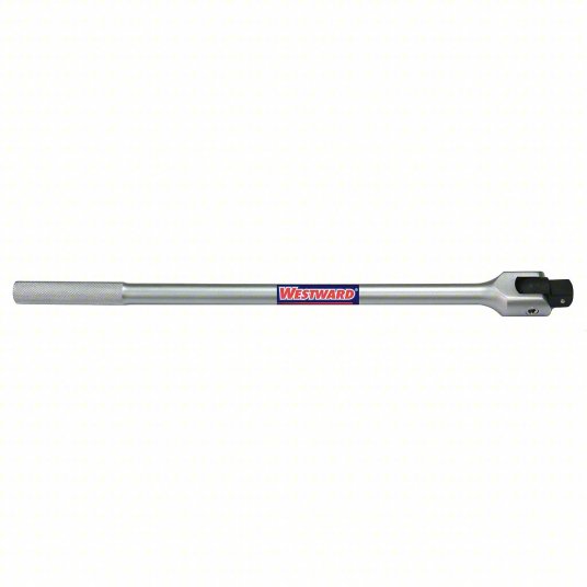 Breaker Bar:  1 in Drive, 26 in Lg, Knurled Grip, Alloy Steel, Chrome