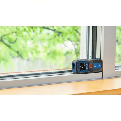 Laser Distance Meter: Distance Measurement, Inch, 6 in – 100 ft, ± 1/16 in, AAA, Rubber, Red