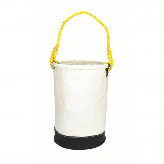 Bucket Bag: 10 1/2 in W x 16 in H x 10 1/2 in L, Off-White, Canvas, 1 Pockets, Open Top