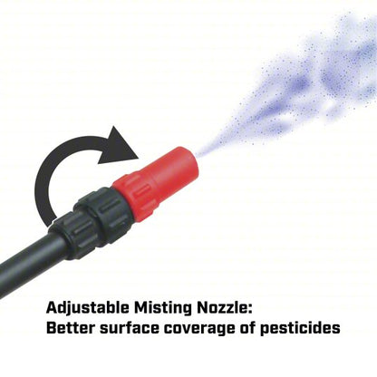 Handheld Sprayer: Spot, 1 gal Tank, Poly Tank, 25 ft Max Spray Distance, 60 psi, Adj Nozzle