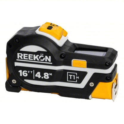 Digital Tape Measure: Inch, Magnetic Single Hook Tip, Plastic with Rubberized Grip